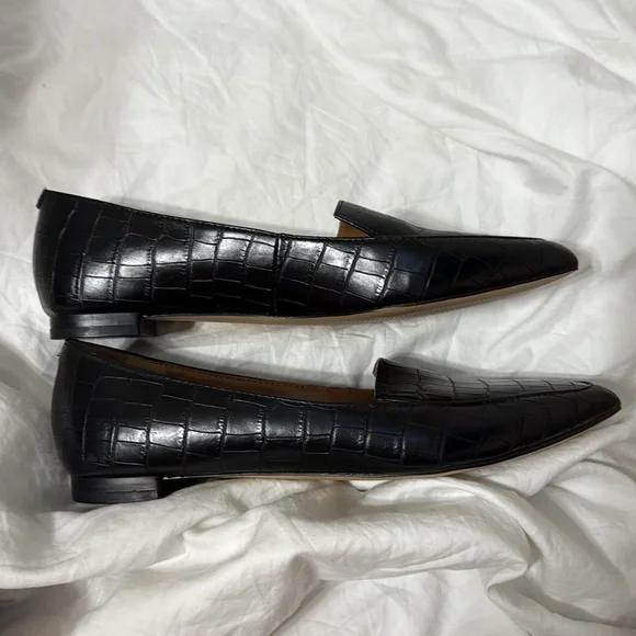 Women’s Nine West Black Faux Alligator Leather Loafer flats. Size 7. - Picture 11 of 11